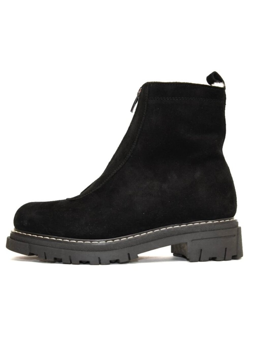 New! LA CANADIENNE Size 7 Delta Black Suede Bootie DD504A Made in Italy - Picture 3 of 7